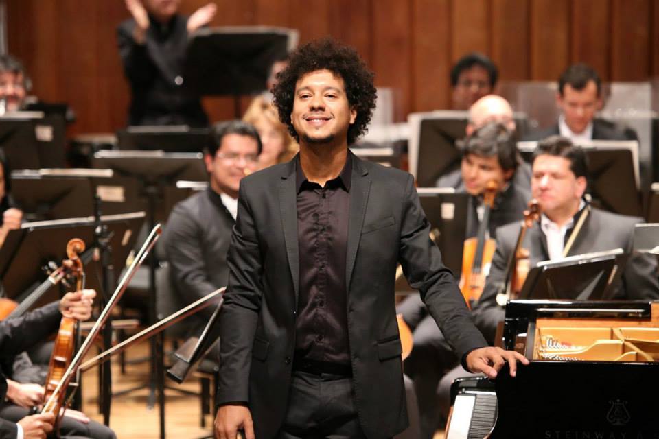 Pianist and composer Aldo López-Gavilán on stage